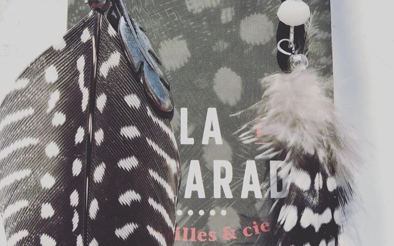 Boucles d'oreille pintade