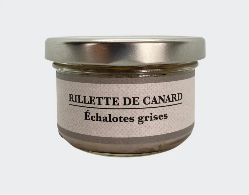 rillette canard échalotes grises