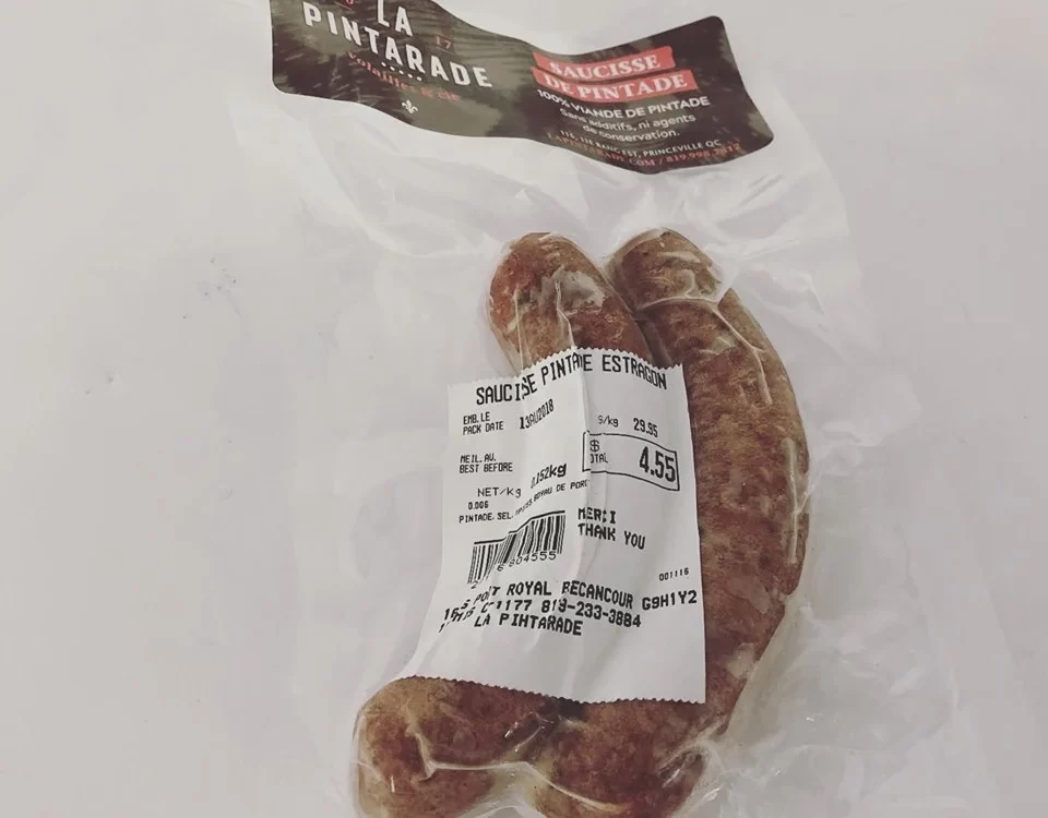 saucisses pintade estragon